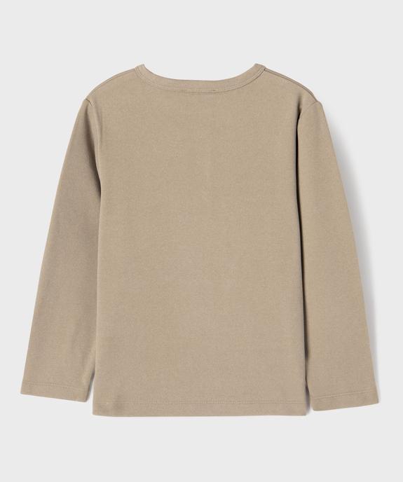 Tee-shirt manches longues chaud col tunisien garçon vue4 - GEMO (ENFANT) - GEMO