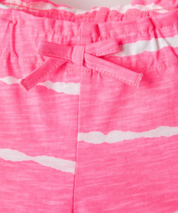 Short bébé fille en maille à taille élastiquée vue2 - GEMO(BEBE DEBT) - GEMO