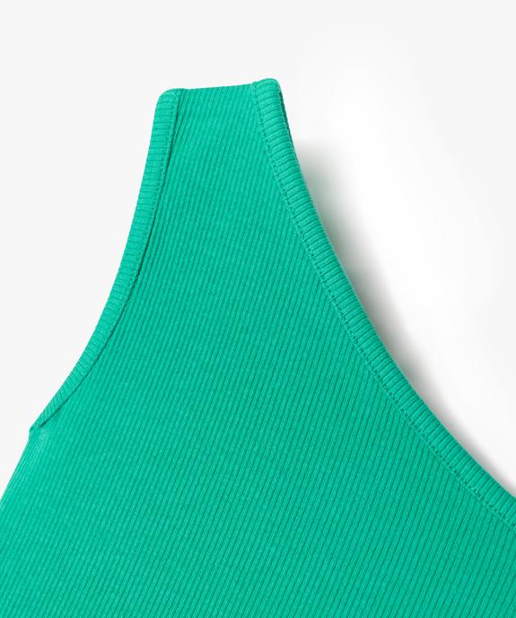 Débardeur asymétrique en coton côtelé fille vue2 - GEMO (ENFANT) - GEMO