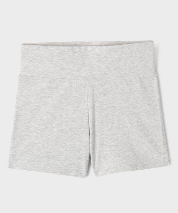 Short en jersey de coton stretch à large ceinture élastiquée fille vue1 - GEMO 4G FILLE - GEMO