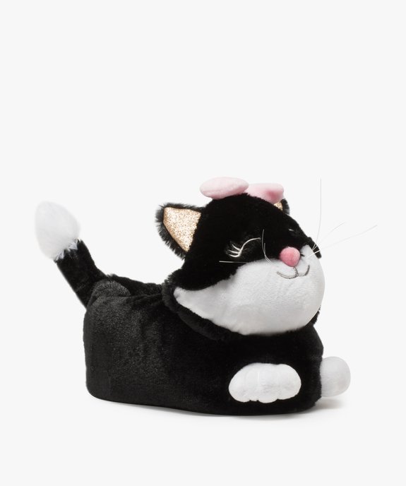 Chaussons femme peluche en forme de chat vue2 - GEMO(HOMWR FEM) - GEMO