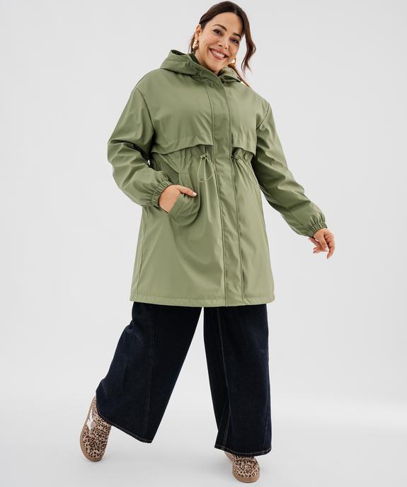 Parka imperméable à capuche avec doublure chaude femme grande taille vue5 - GEMO (G TAILLE) - GEMO