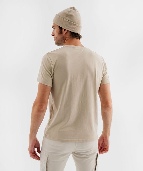 Tee-shirt manches courtes col rond en coton homme vue3 - GEMO 4G HOMME - GEMO