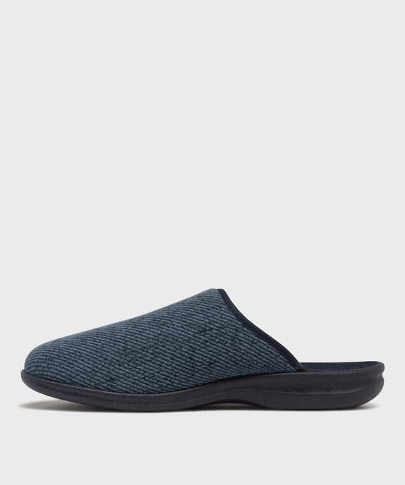 Chaussons mules en velours texturé homme vue3 - G'FLEX GEMO FOR GOOD - GEMO