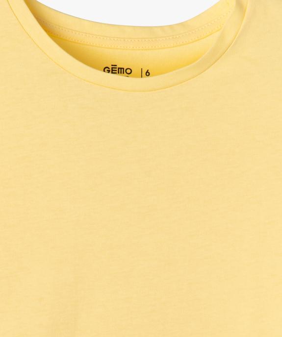 Tee-shirt manches courtes et col rond fille vue2 - GEMO 4G FILLE - GEMO
