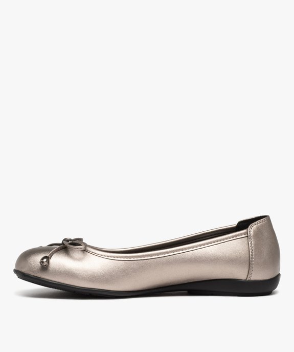 Ballerines femme métallisées à nœud décoratif vue3 - GEMO(URBAIN) - GEMO