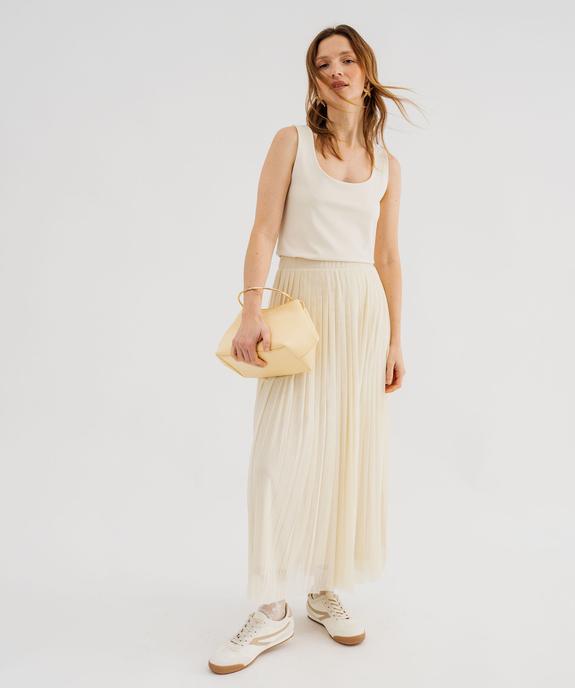 Jupe plissée en maille résille fluide femme vue4 - GEMO(FEMME PAP) - GEMO