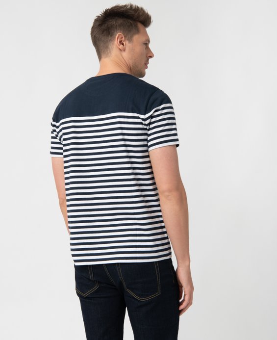 Tee-shirt homme rayé à manches courtes vue3 - GEMO (HOMME) - GEMO