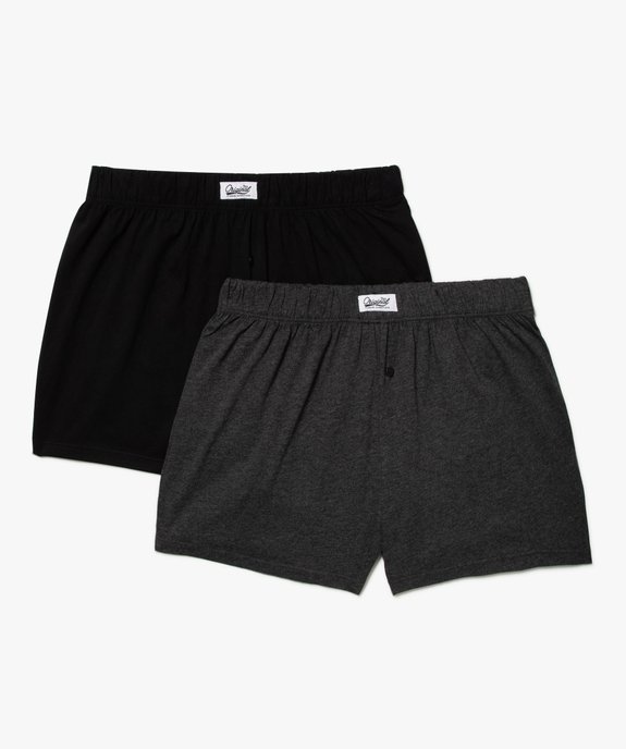 Caleçon homme en coton biologique uni (lot de 2) vue1 - GEMO 4G HOMME - GEMO