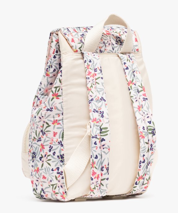 Sac à dos matelassé à motifs fleuris fille - LuluCastagnette vue2 - LULUCASTAGNETTE - GEMO
