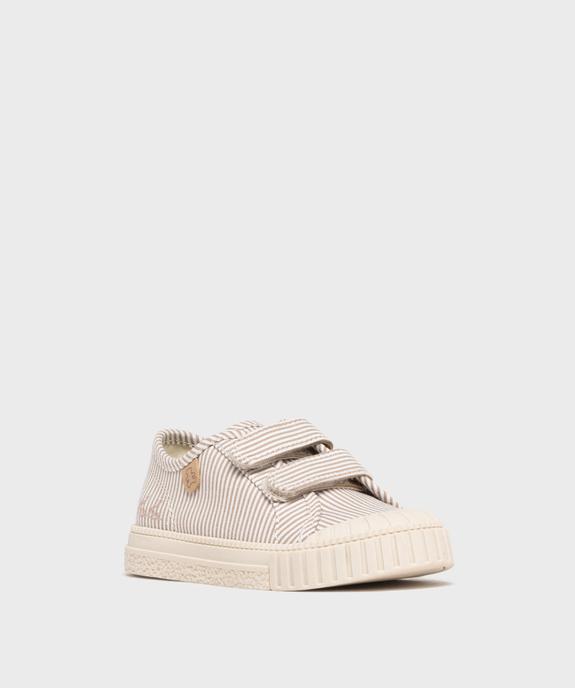 Tennis en toile à scratch et bout recouvert garçon - LuluCastagnette vue2 - LULUCASTAGNETTE - GEMO