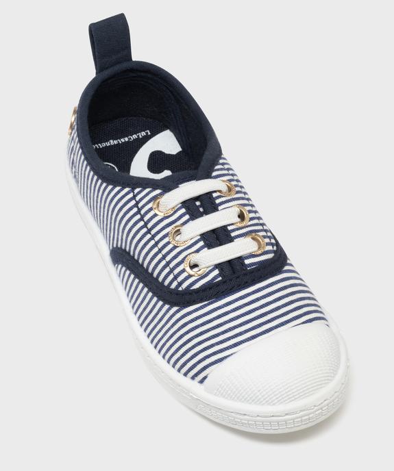 Tennis en toile à semelle fine et bout couvert fille - LuluCastagnette vue5 - LULUCASTAGNETTE - GEMO