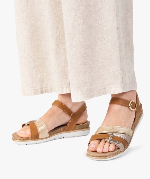 Sandales femme confort à brides fantaisie vue1 - GEMO (CASUAL) - GEMO