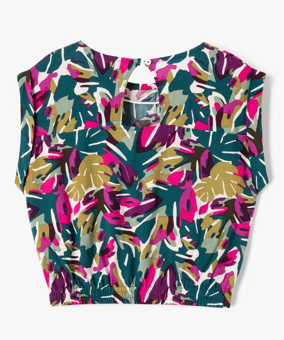 Blouse fille imprimée à manches ultra-courtes  vue3 - GEMO (ENFANT) - GEMO