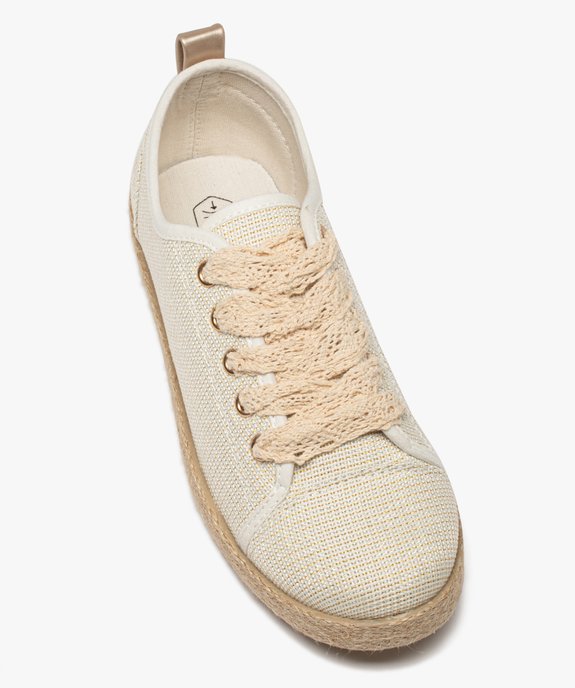 Baskets femme en toile brillante et semelle cordelette vue5 - GEMO (SPORTSWR) - GEMO