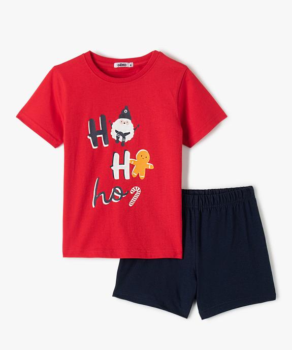 Pyjashort de Noël garçon bicolore vue1 - GEMO (ENFANT) - GEMO