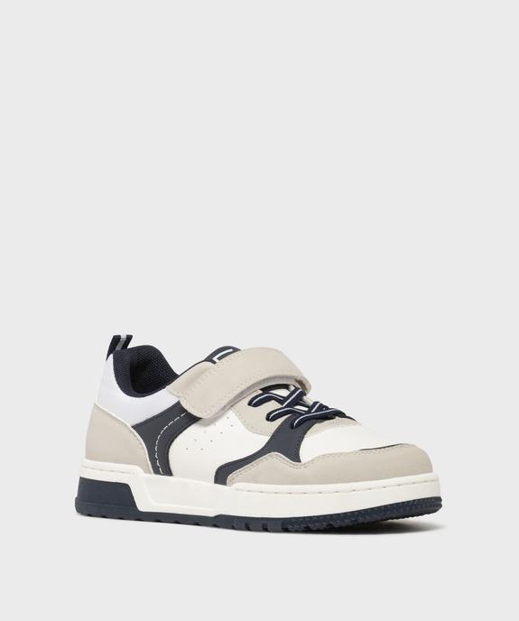 Baskets basses à scratch et lacets élastiques garçon - 5 Miles vue2 - 5 MILES - GEMO