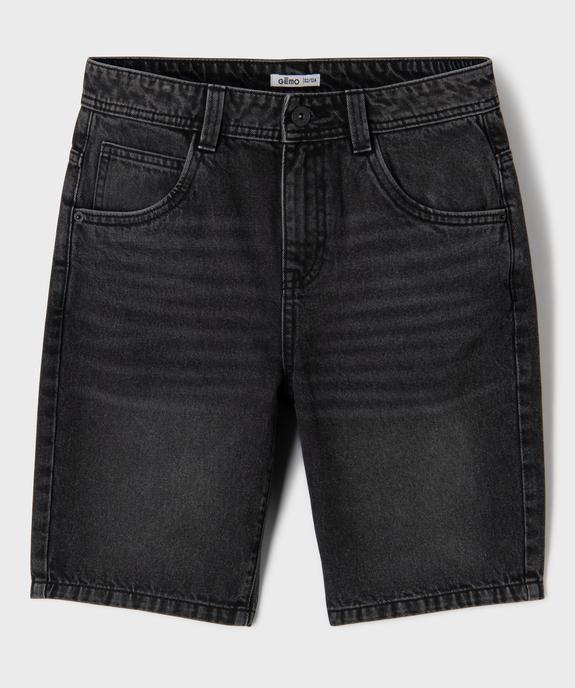 Bermuda en jean avec taille ajustable garçon vue1 - GEMO (JUNIOR) - GEMO