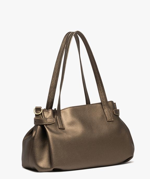 Sac souple en matière grainée porté épaule femme vue2 - GEMO (ACCESS) - GEMO