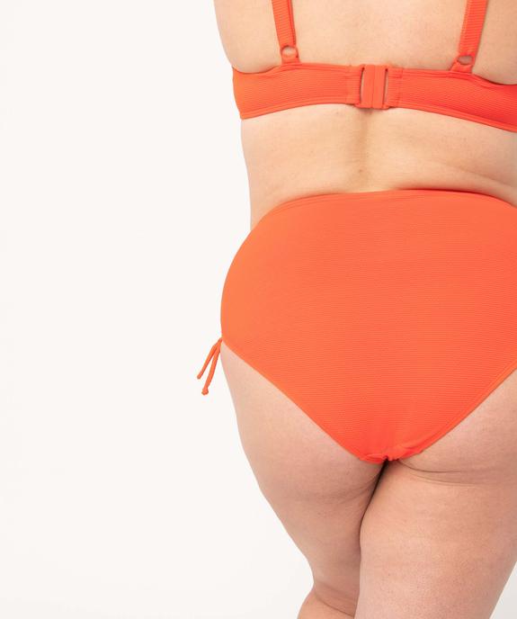 Bas de maillot de bain femme grande taille en matière texturée vue2 - GEMO 4G FEMME - GEMO