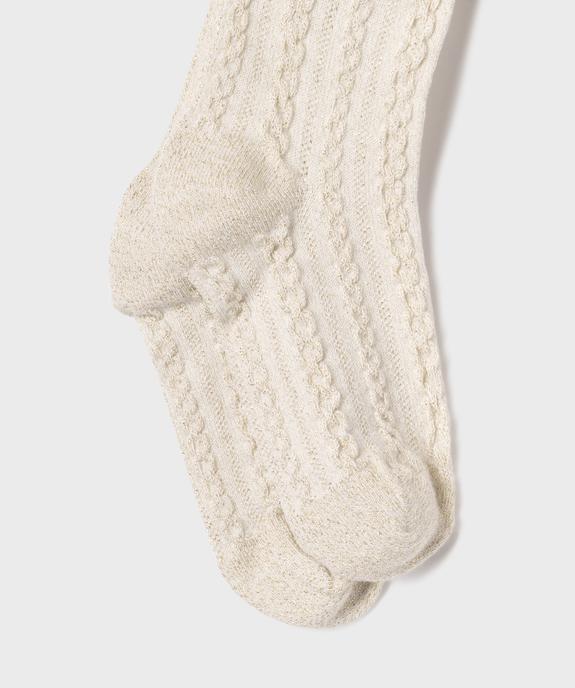 Collant pailleté en maille torsadée fille vue2 - GEMO (ENFANT) - GEMO