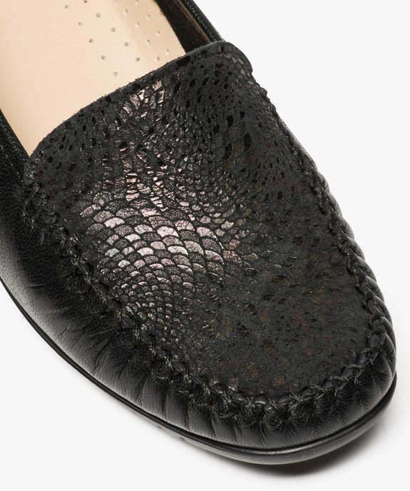 Mocassins confort femme dessus cuir souple vue6 - GEMO (CONFORT) - GEMO
