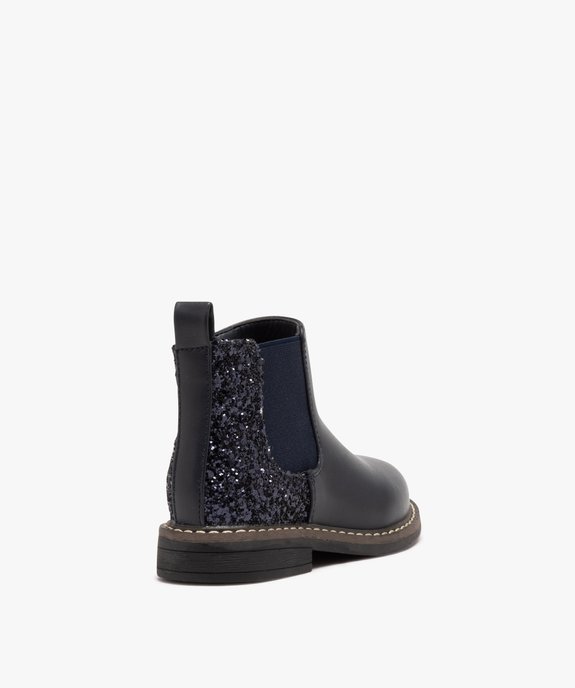 Boots fille style Chelsea à paillettes et à zip vue4 - GEMO (ENFANT) - GEMO