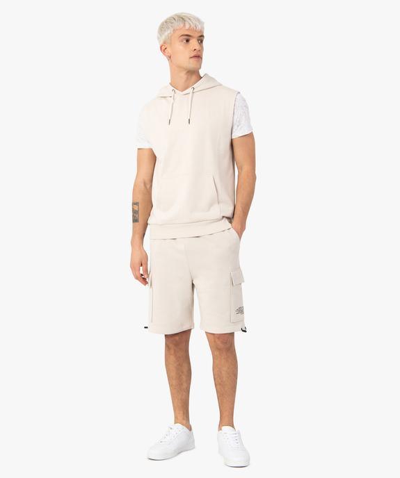 Sweat homme à capuche sans manches vue5 - GEMO (HOMME) - GEMO