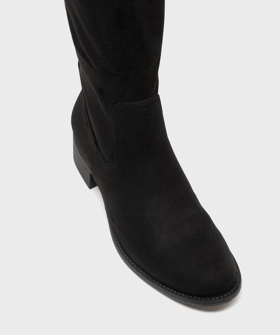 Bottes cavalières en suédine à tige chaussette femme - VALENTINA BALDA Bottes cavalières en suédine à tige chaussette femme vue5 - VALENTINA BALDA - GEMO