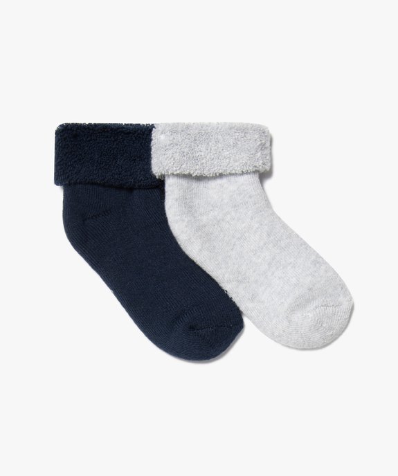 Chaussettes bébé en maille bouclette (lot de 2) vue1 - GEMO 4G BEBE - GEMO