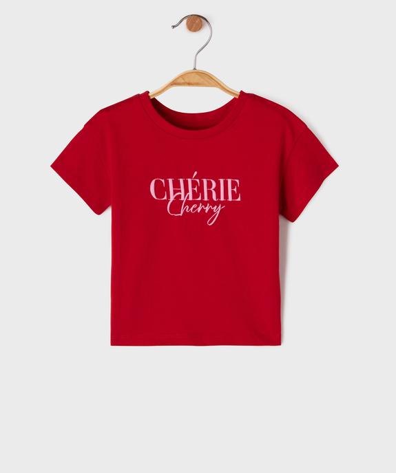 Tee-shirt à manches courtes avec motif bébé fille vue1 - GEMO 4G BEBE - GEMO