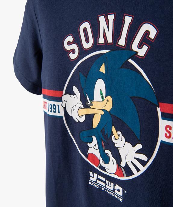 Tee-shirt garçon à manches courtes avec motif – Sonic vue2 - SONIC - GEMO