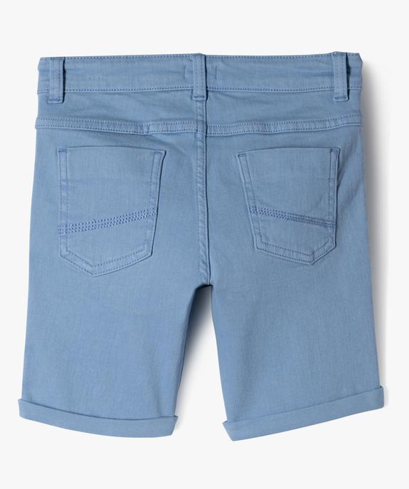 Bermuda en denim stretch coupe regular garçon vue3 - GEMO (ENFANT) - GEMO