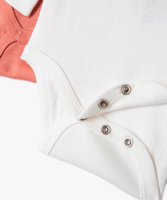 Body à manches longues avec motifs girly bébé fille (lot de 3) vue3 - GEMO 4G BEBE - GEMO