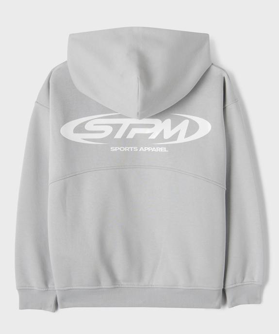 Sweat zippé à capuche coupe ample garçon vue4 - GEMO 4G GARCON - GEMO