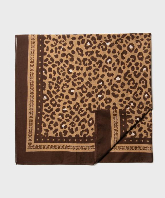 Foulard à motif léopard femme vue2 - GEMO (ACCESS) - GEMO