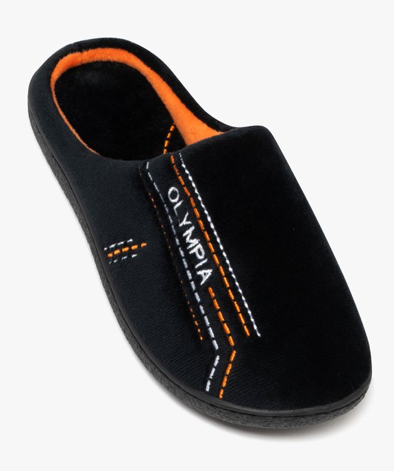 Chaussons homme mules en velours ras - Olympia vue5 - OLYMPIA - GEMO