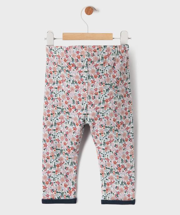 Legging réversible uni et imprimé bébé fille vue3 - GEMO 4G BEBE - GEMO