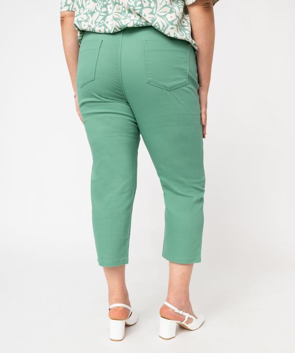 Pantacourt en toile avec ceinture tissée femme grande taille vue3 - GEMO 4G GT - GEMO