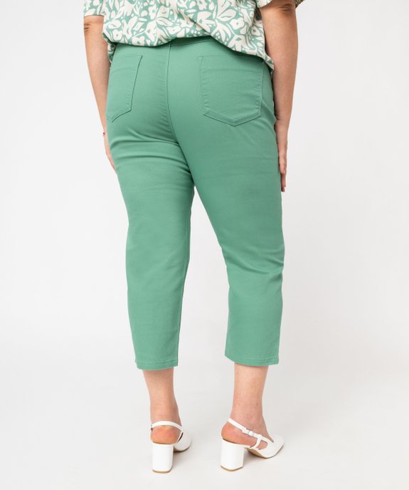 Pantacourt en toile avec ceinture tissée femme grande taille vue3 - GEMO 4G GT - GEMO