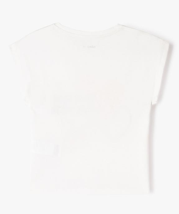 Tee-shirt à manches courtes coupe large fille vue4 - GEMO (ENFANT) - GEMO