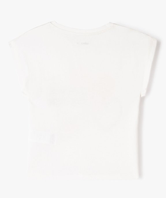 Tee-shirt à manches courtes coupe large fille vue4 - GEMO (ENFANT) - GEMO