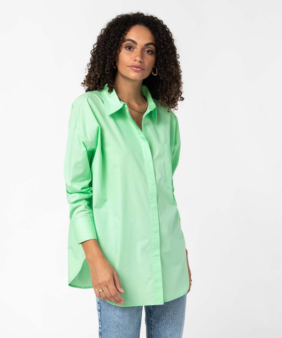 Chemise femme coupe oversize avec poche poitrine vue1 - GEMO(FEMME PAP) - GEMO