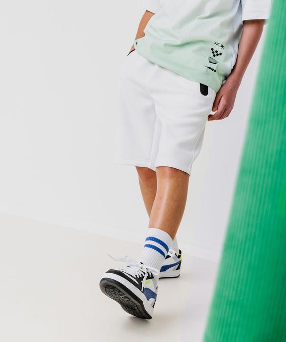Bermuda en maille extensible et taille élastiquée garçon vue4 - GEMO (JUNIOR) - GEMO