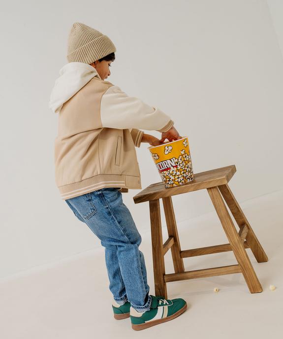 Sweat bicolore à fermeture pressions garçon vue5 - GEMO 4G GARCON - GEMO