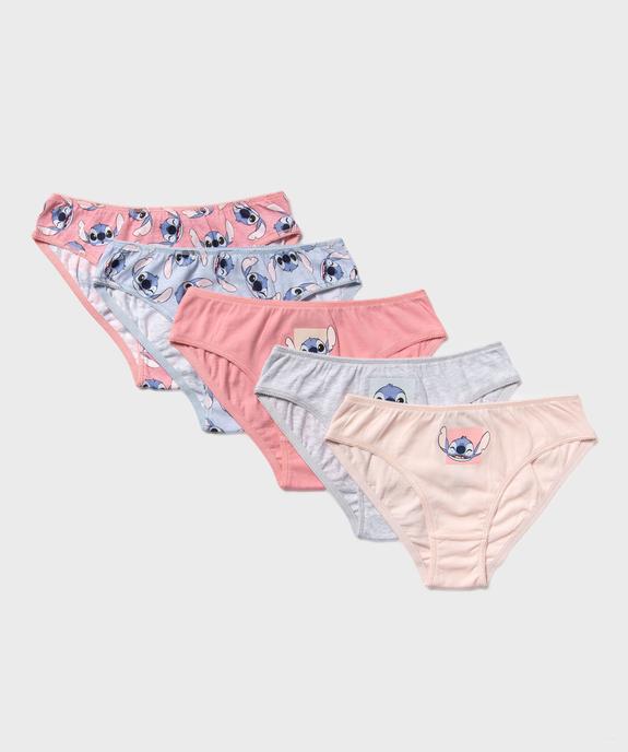 Culotte en coton imprimé fille - Stitch (lot de 5) vue1 - LILO & STITCH - GEMO