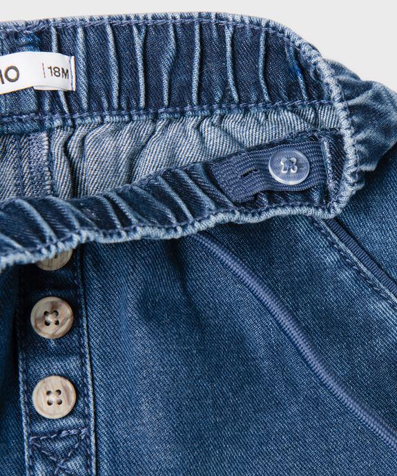 Jean avec taille élastique ajustable bébé garçon vue3 - GEMO(BEBE DEBT) - GEMO