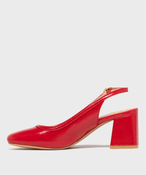 Escarpins slingback à bout carré femme - Follow Me vue3 - FOLLOW ME - GEMO