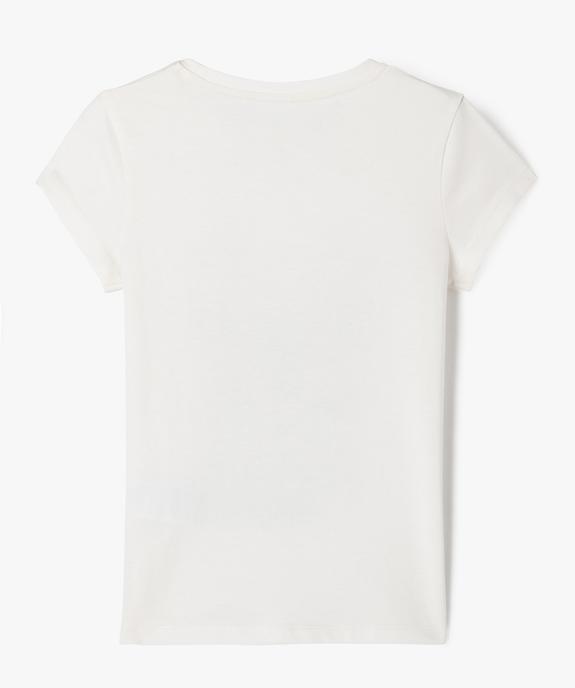 Tee-shirt à manches courtes spécial Noël à sequins réversibles fille vue3 - GEMO 4G FILLE - GEMO