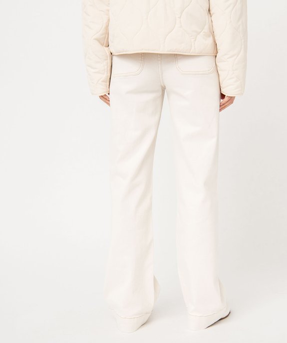 Jean large en coton stretch femme vue3 - GEMO(FEMME PAP) - GEMO